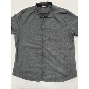 Chef Works Orbani Men's XL Gray Patterned Short Sleeve Button Up Casual Shirt